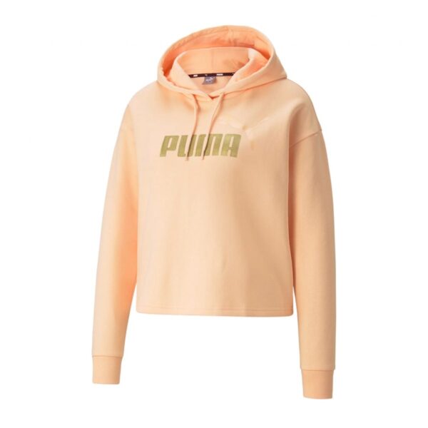 Sudadera Puma ESS Plus Logo Cropped Hoodie FL G – Estilo Urbano y Juvenil con Detalles Innovadores